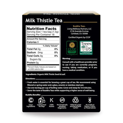 Buddha Teas Organic Dandelion Root Tea – 18 Bleach-Free Tea Bags – Caffeine-Free Tea with a Rich, Earthy Taste, Natural Source of Vitamins, Minerals, and Antioxidants, Kosher, GMO-Free