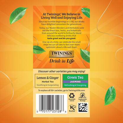 Twinings Wild Berries Herbal Tea Individually Wrapped Bags, 20 Count (Pack of 1), Full-Flavoured, Naturally Caffeine-Free, Enjoy Hot or Iced, 20 Teabags