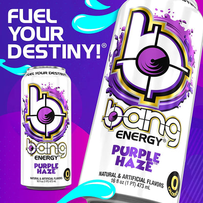 Bang Energy Nectarine Blueberry, Sugar-Free Energy Drink , 16-Ounce.