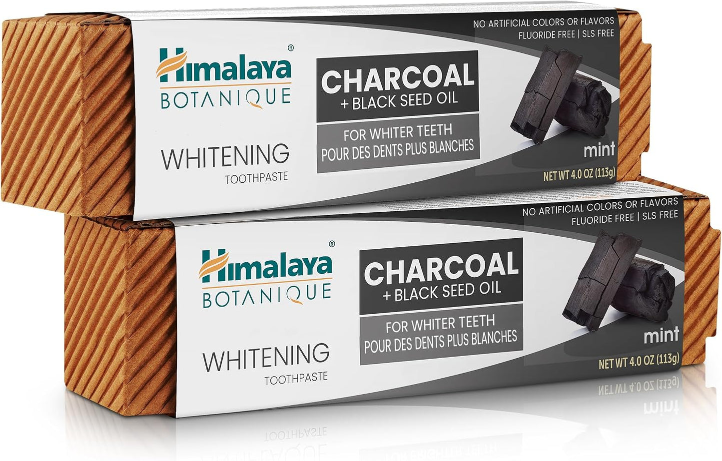 Himalaya Botanique Turmeric Whitening Antiplaque Toothpaste, Mint, 2 Pack