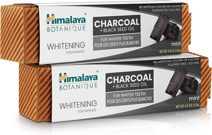 Himalaya Botanique Turmeric Whitening Antiplaque Toothpaste, Mint, 2 Pack