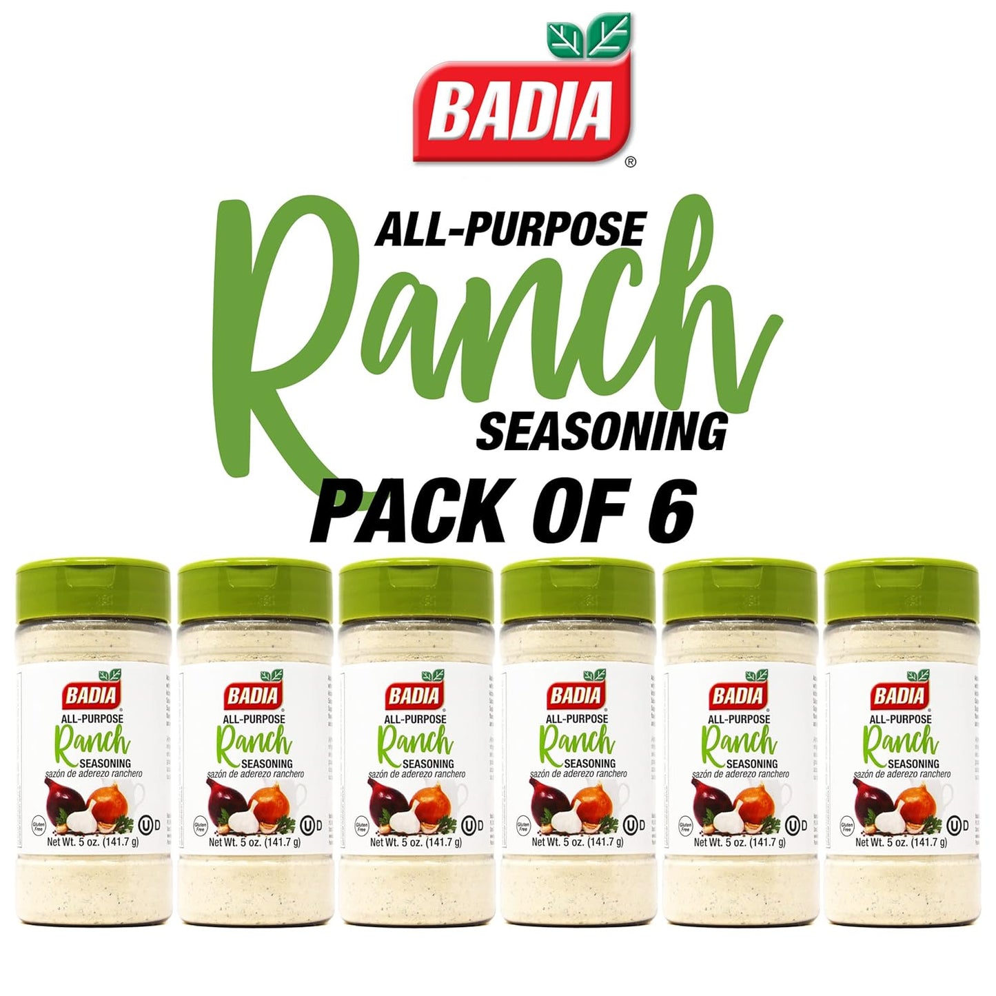 Badia Ranch All Purpose Seasoning, 5 Ounce, Off White w/Parsley