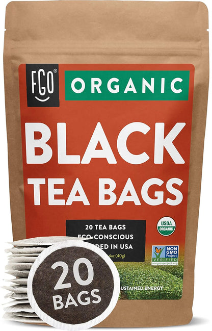 FGO Organic Nettle Leaf Tea, 100 Count, Eco-Conscious Tea Bags, Caffeine Free, Resealable Bag, Packaging May Vary (Pack of 1)