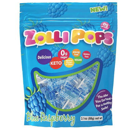 Zollipops Cherry-Pineapple Duo Pops - Sugar-Free, Allergy-Free, Vegan, KETO & Diabetic Friendly, Clean Teeth Candy, Red-Yellow - Enjoy the Dynamic Duo of Cherry and Pineapple