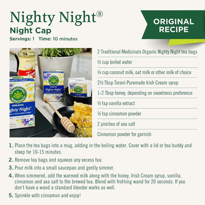 Traditional Medicinals Organic Nighty Night Tea, 16 Tea Bags (Pack of 1)