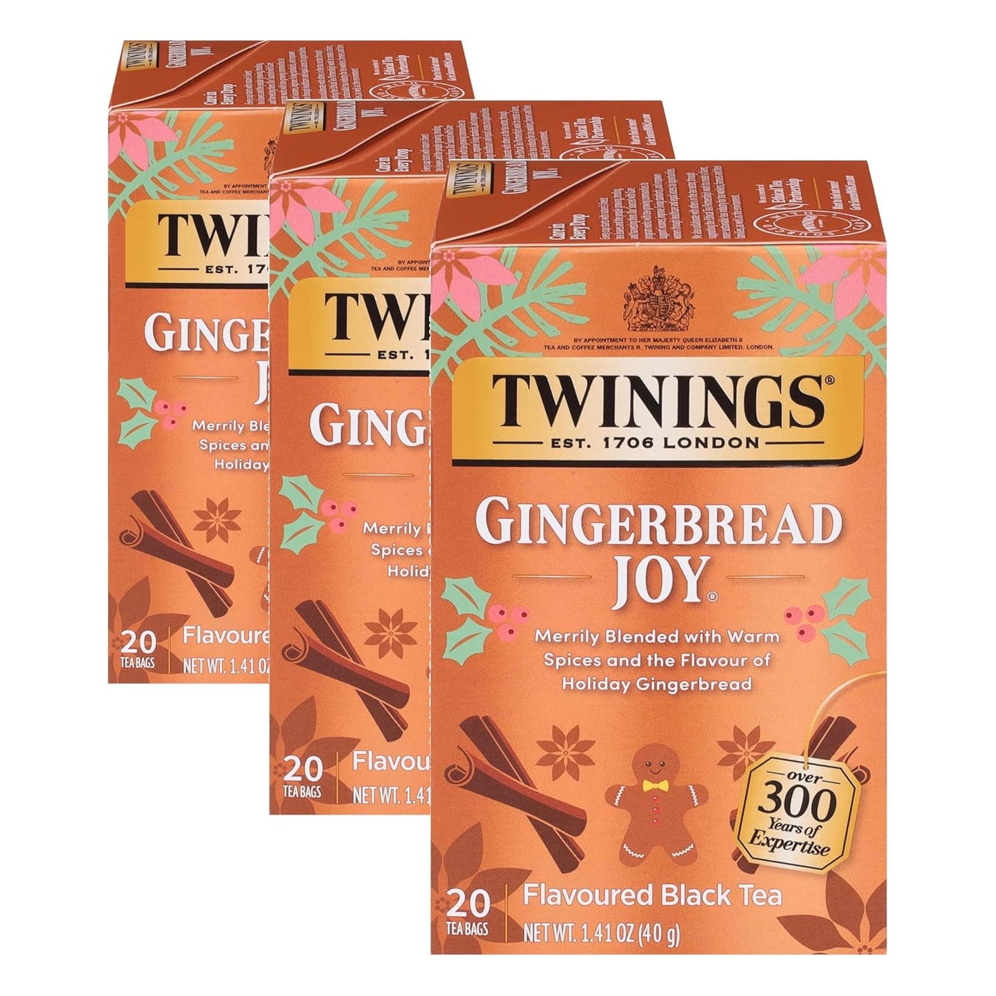 Twinings Mango & Pineapple Herbal Tea Individually Wrapped Bags, 20 Count (Pack of 6), Naturally Caffeine-Free, Enjoy Hot or Iced, 120 Teabags