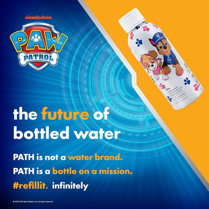PATH Still Water Ultra-Purified, pH-Balanced, Locally Sourced – PAW Patrol Edition Aluminum Bottle – BPA-Free, Reusable, Infinitely Recyclable 16.9 fl oz