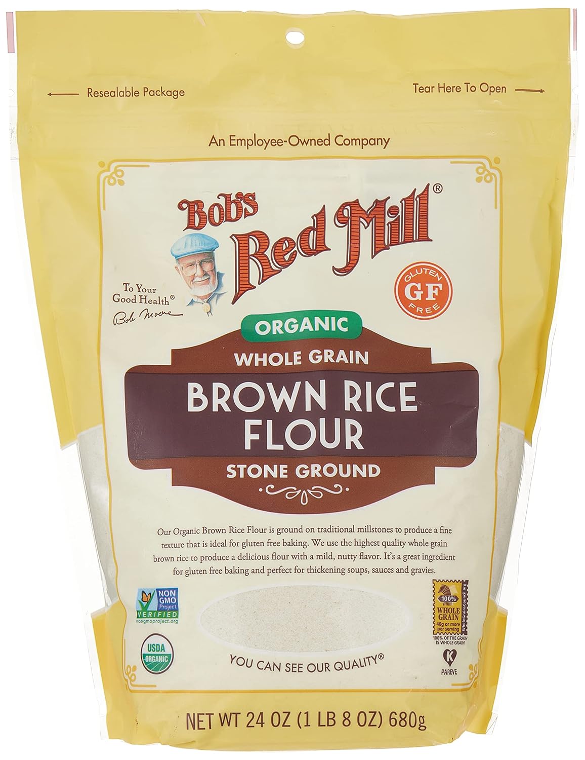 Bob's Red Mill Organic Brown Rice Flour, 24-ounce