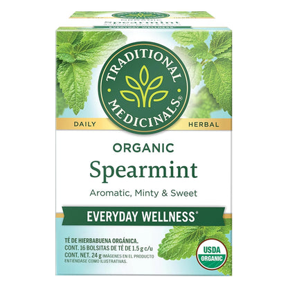 Traditional Medicinals Organic Spearmint herbal tea, Fair Trade Certified, 16 ct