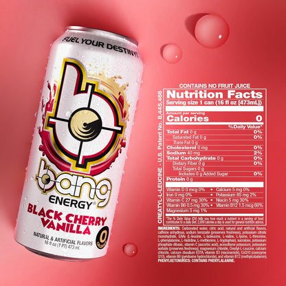 Bang Energy Nectarine Blueberry, Sugar-Free Energy Drink , 16-Ounce.