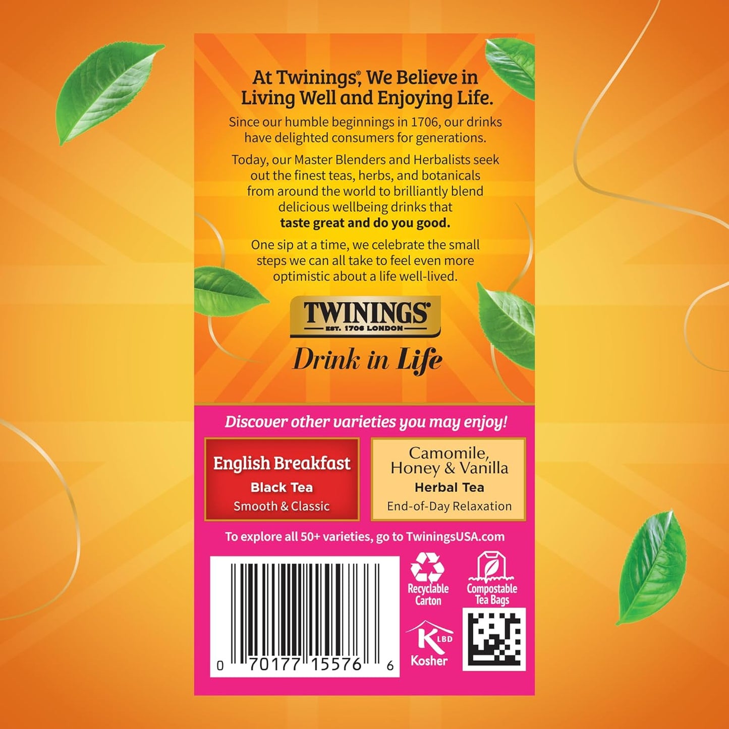 Twinings Wild Berries Herbal Tea Individually Wrapped Bags, 20 Count (Pack of 1), Full-Flavoured, Naturally Caffeine-Free, Enjoy Hot or Iced, 20 Teabags