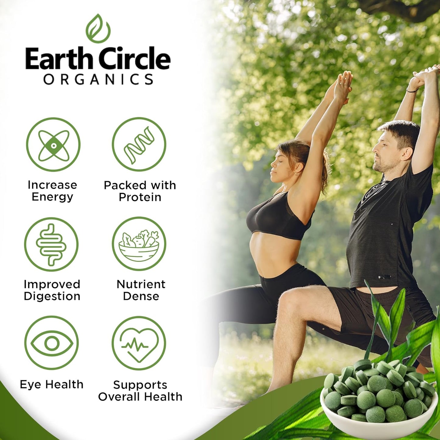 EARTH CIRCLE ORGANICS Earth Circle Organics Chlorella Tablets, Og1