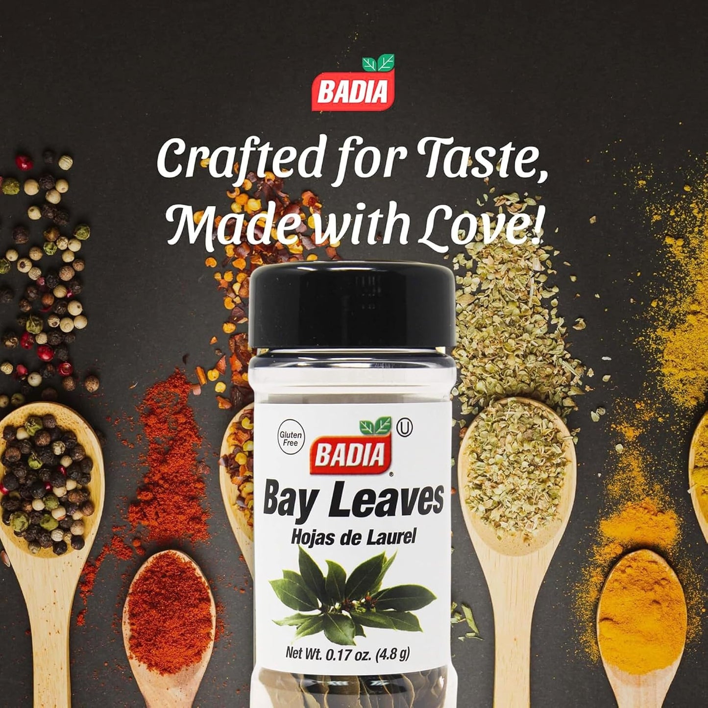 Badia Bay Leaves Whole, 0.17 oz – Aromatic and Flavorful Laurel Leaves for Cooking
