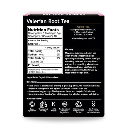 Buddha Teas Organic Dandelion Root Tea – 18 Bleach-Free Tea Bags – Caffeine-Free Tea with a Rich, Earthy Taste, Natural Source of Vitamins, Minerals, and Antioxidants, Kosher, GMO-Free