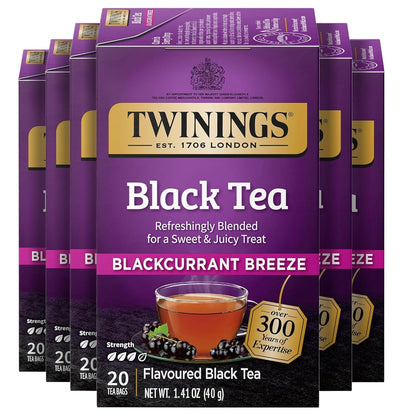 Twinings Mango & Pineapple Herbal Tea Individually Wrapped Bags, 20 Count (Pack of 6), Naturally Caffeine-Free, Enjoy Hot or Iced, 120 Teabags