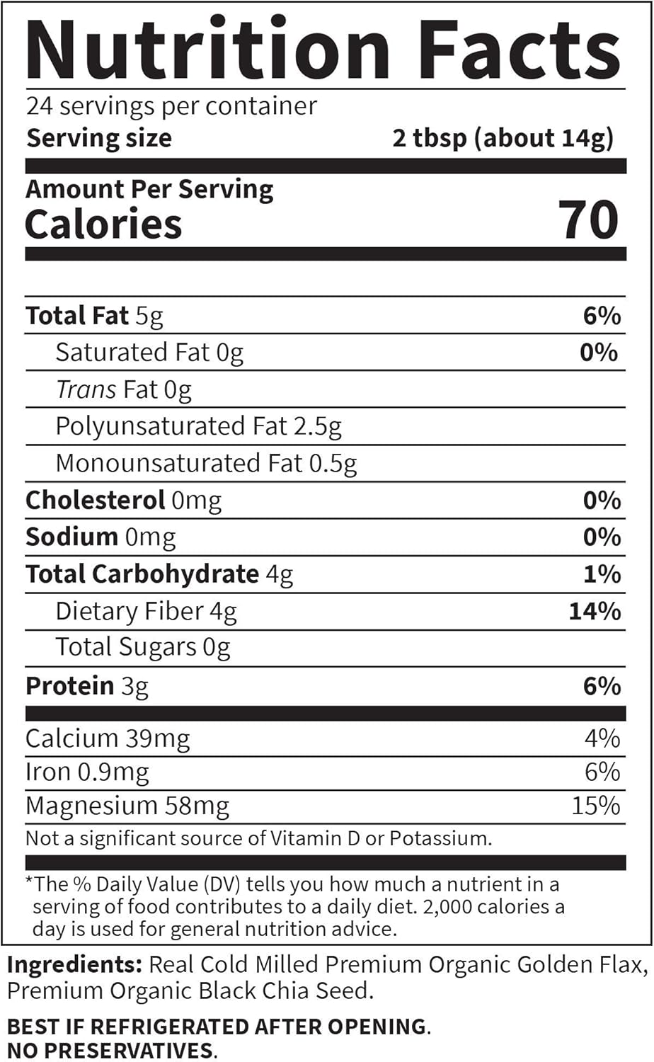 Garden Of Life Raw Organics Organic Flax Meal Plus Chia Seeds, 12 Ounce
