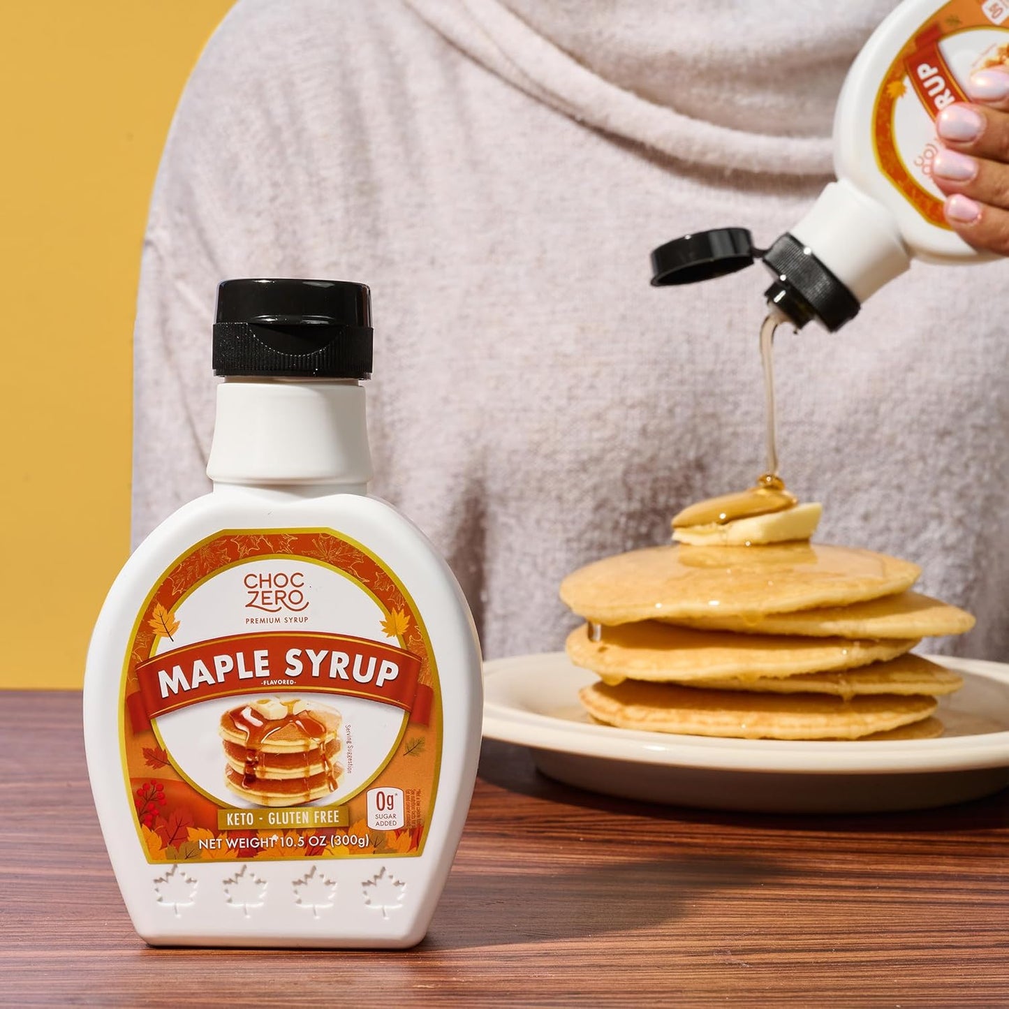 ChocZero Sugar Free Maple Syrup, No Sugar Alcohols, Keto, Low Carb, High Fiber, 10.5 oz Bottle