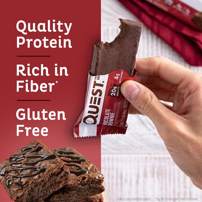 Quest Nutrition Apple Pie Protein Bar, 20g Protein, 4g Net Carbs, 2g Sugar, Gluten Free, Keto Friendly, 12 Count