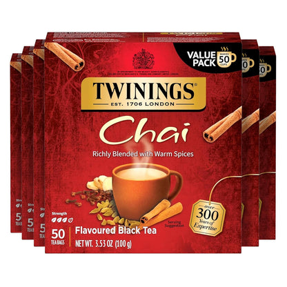 Twinings Mango & Pineapple Herbal Tea Individually Wrapped Bags, 20 Count (Pack of 6), Naturally Caffeine-Free, Enjoy Hot or Iced, 120 Teabags