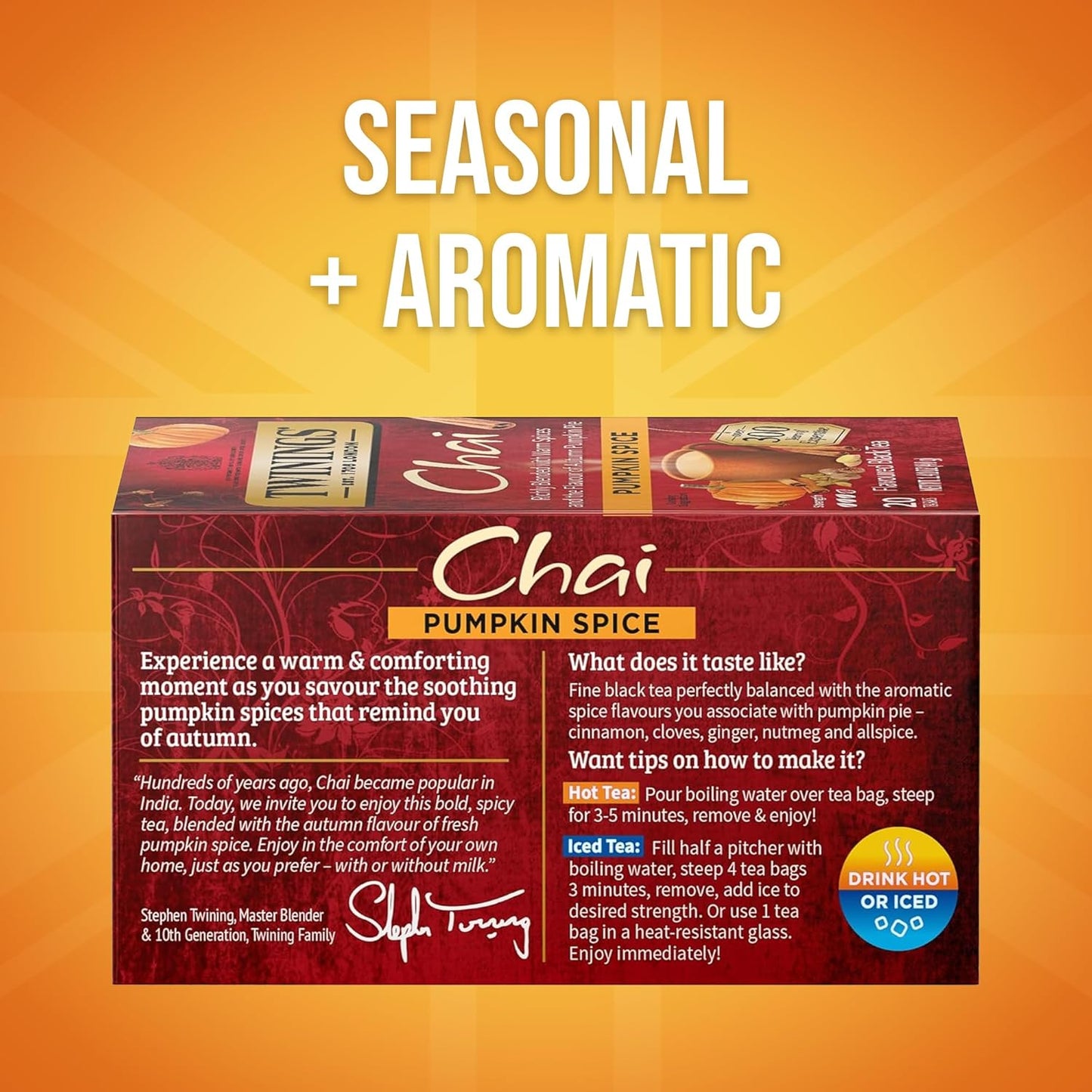 Twinings Wild Berries Herbal Tea Individually Wrapped Bags, 20 Count (Pack of 1), Full-Flavoured, Naturally Caffeine-Free, Enjoy Hot or Iced, 20 Teabags