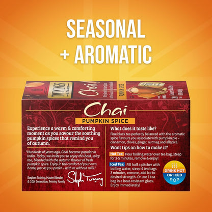 Twinings Wild Berries Herbal Tea Individually Wrapped Bags, 20 Count (Pack of 1), Full-Flavoured, Naturally Caffeine-Free, Enjoy Hot or Iced, 20 Teabags