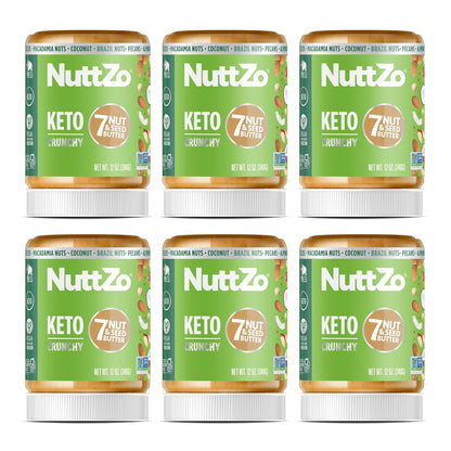 NuttZo Coconut Almond Keto Mixed Nut and Seed Butter | 7 Nuts & Seeds Blend, Keto-Friendly, Gluten-Free, Vegan, Kosher | No Added Sugar or Oil, 2g Net Carbs | 12oz Jar