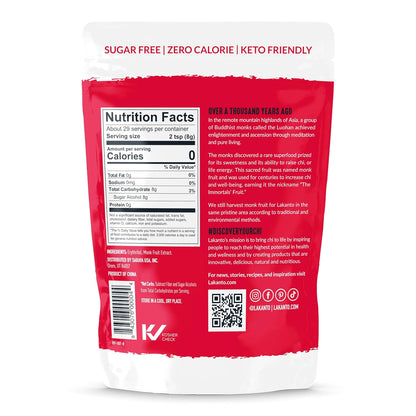 Lakanto Powdered Monk Fruit Sweetener with Erythritol - Powdered Sugar Substitute, Zero Calorie, Keto Diet Friendly, Zero Net Carbs, Baking, Extract, Sugar Replacement