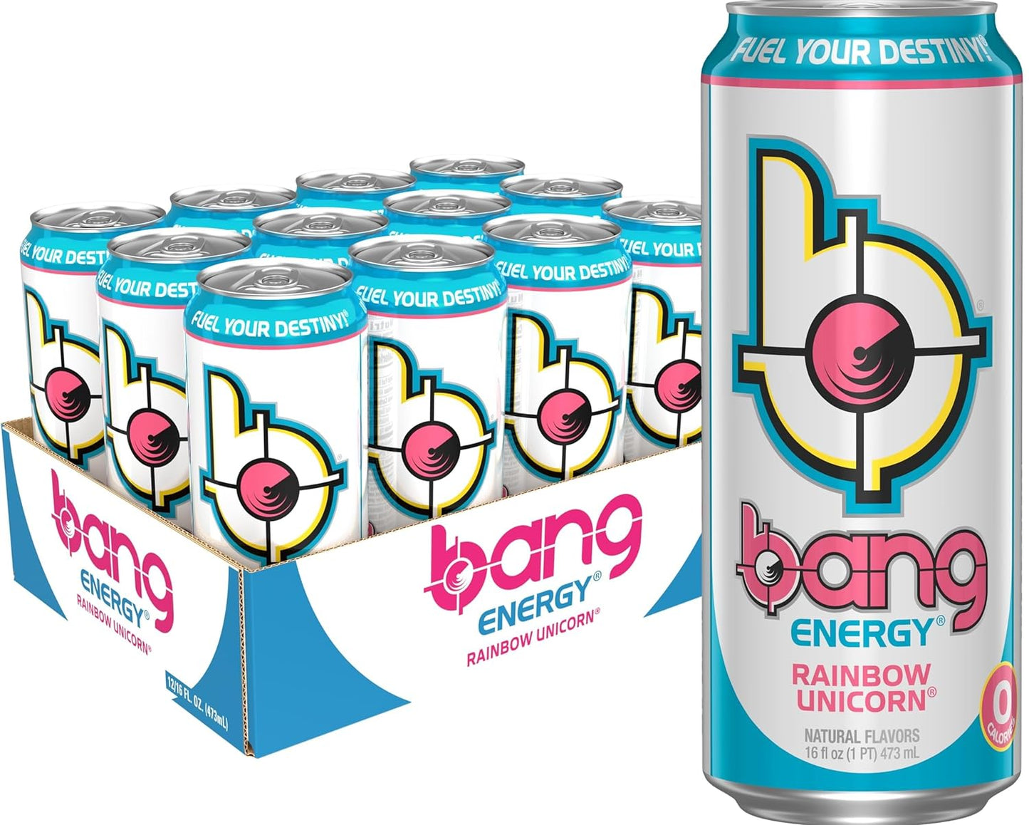 Bang Energy Nectarine Blueberry, Sugar-Free Energy Drink , 16-Ounce.