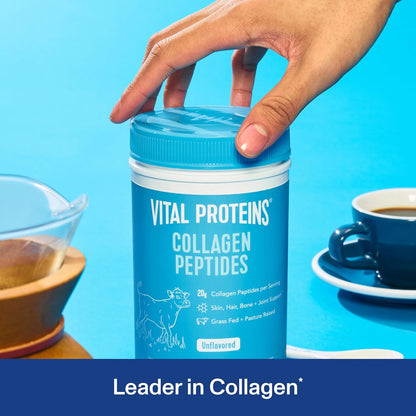 Vital Proteins Collagen Peptides Powder, Promotes Hair, Nail, Skin, Bone and Joint Health, Zero Sugar, Unflavored 19.3 OZ