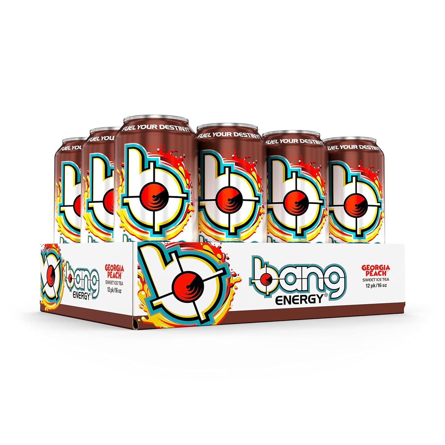 Bang Energy Nectarine Blueberry, Sugar-Free Energy Drink , 16-Ounce.