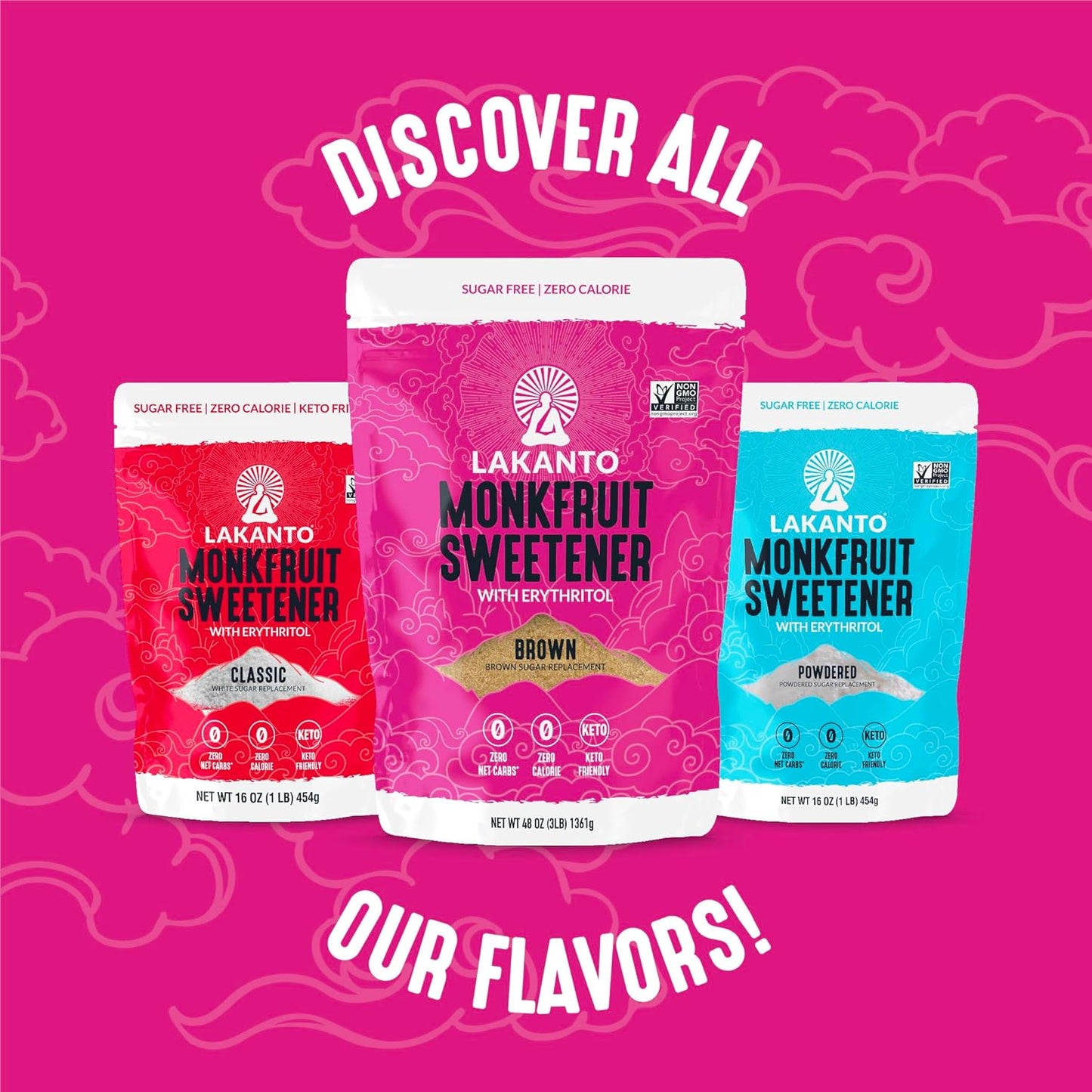 Lakanto Powdered Monk Fruit Sweetener with Erythritol - Powdered Sugar Substitute, Zero Calorie, Keto Diet Friendly, Zero Net Carbs, Baking, Extract, Sugar Replacement