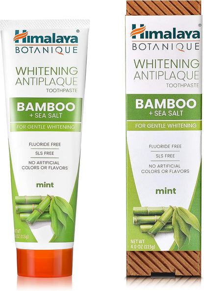Himalaya Botanique Turmeric Whitening Antiplaque Toothpaste, Mint, 2 Pack