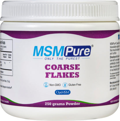 KALA HEALTH MSMPure Lemon Lime Flavored Coarse MSM Powder Flakes – Organic Sulfur for Joint Flexibility, Skin Appearance, and Hair & Nail Support – 8.8 oz, USA Made, Distilled Crystals