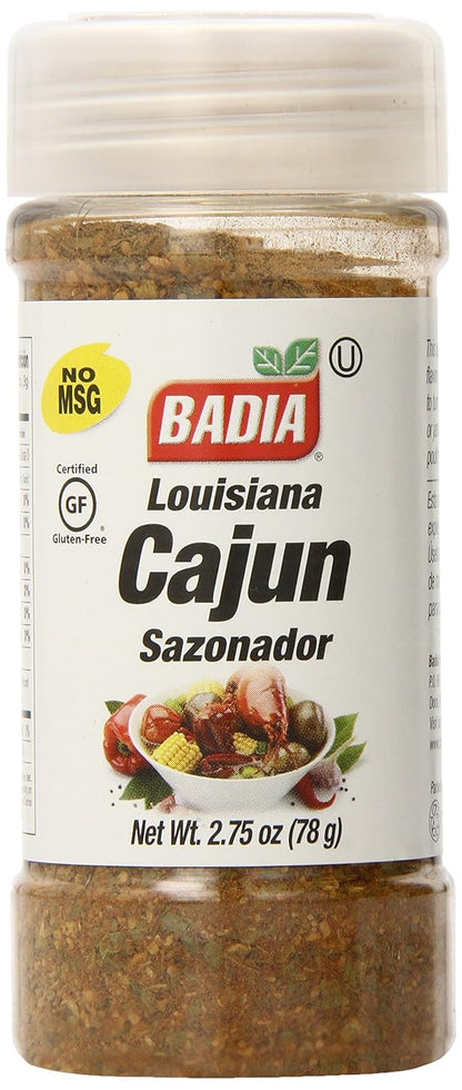 Badia Seasoning Louisiana Cajun (Sazonador), 2.75-Ounce Containers