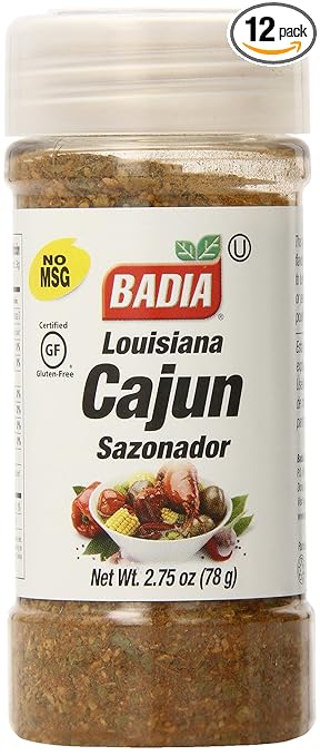 Badia Seasoning Louisiana Cajun (Sazonador), 2.75-Ounce Containers