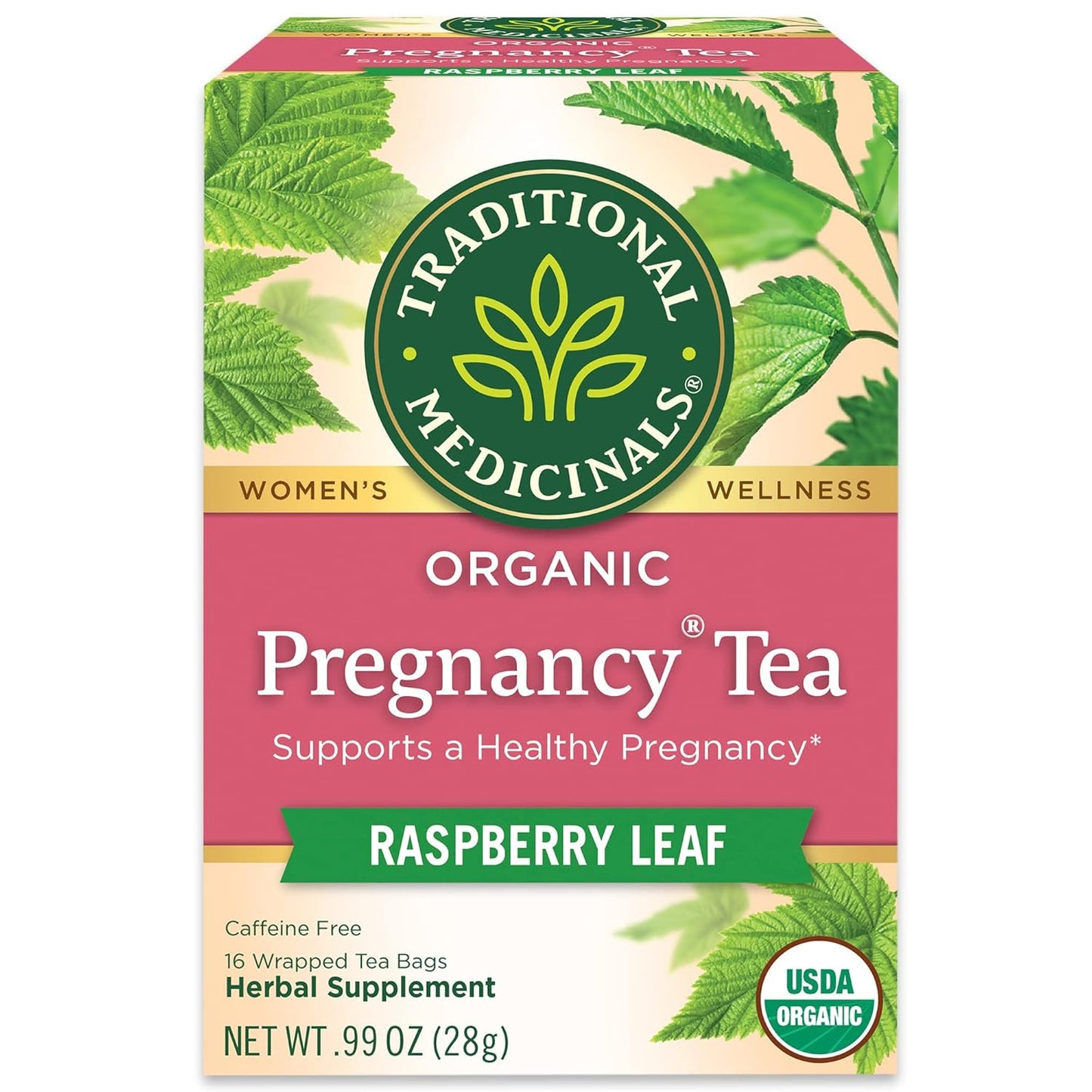 Traditional Medicinals Tea, Organic Healthy Cycle, Supports Healthy Menstrual Cycles, Includes Spearmint,16 Tea Bags