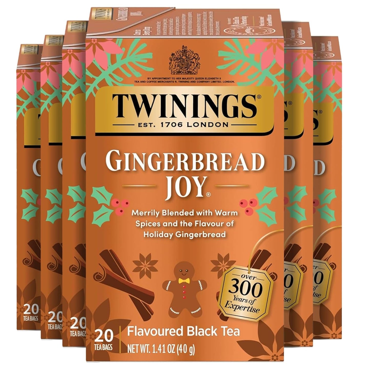 Twinings Mango & Pineapple Herbal Tea Individually Wrapped Bags, 20 Count (Pack of 6), Naturally Caffeine-Free, Enjoy Hot or Iced, 120 Teabags