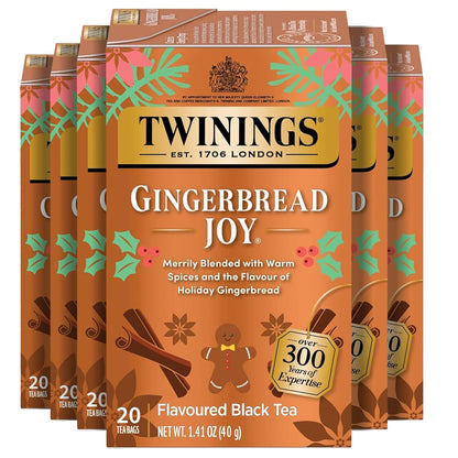 Twinings Mango & Pineapple Herbal Tea Individually Wrapped Bags, 20 Count (Pack of 6), Naturally Caffeine-Free, Enjoy Hot or Iced, 120 Teabags