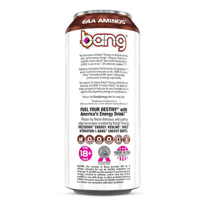 Bang Energy Nectarine Blueberry, Sugar-Free Energy Drink , 16-Ounce.