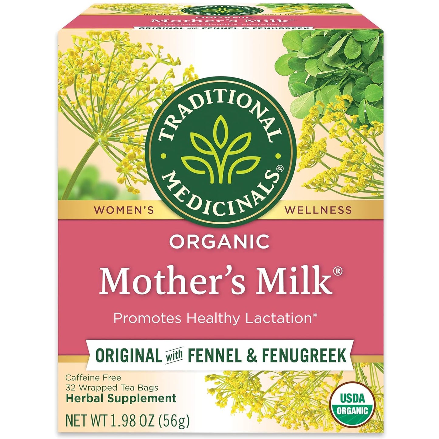 Traditional Medicinals Tea, Organic Healthy Cycle, Supports Healthy Menstrual Cycles, Includes Spearmint,16 Tea Bags