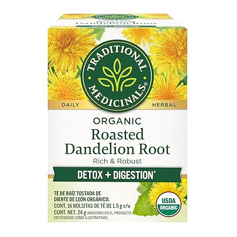 Roasted Dandelion Root Tea - 16 Count - Pack of 1, 0.85 oz