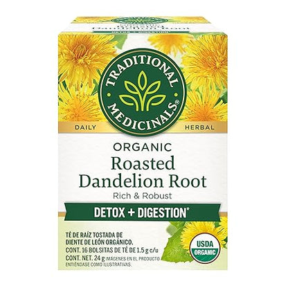 Roasted Dandelion Root Tea - 16 Count - Pack of 1, 0.85 oz