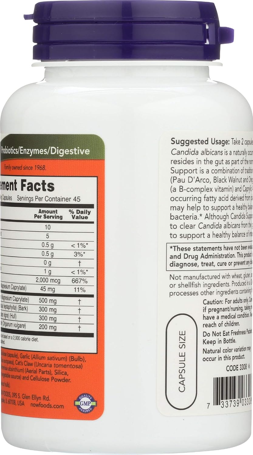 NOW Candida Support, 90 Count (Pack of 2)