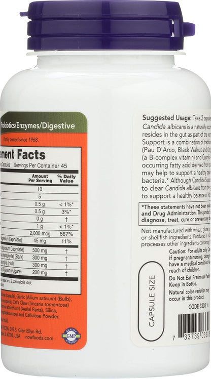 NOW Candida Support, 90 Count (Pack of 2)