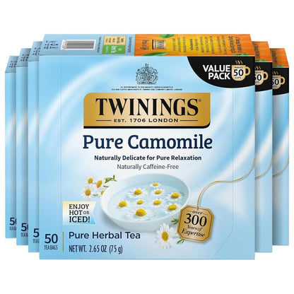 Twinings Mango & Pineapple Herbal Tea Individually Wrapped Bags, 20 Count (Pack of 6), Naturally Caffeine-Free, Enjoy Hot or Iced, 120 Teabags