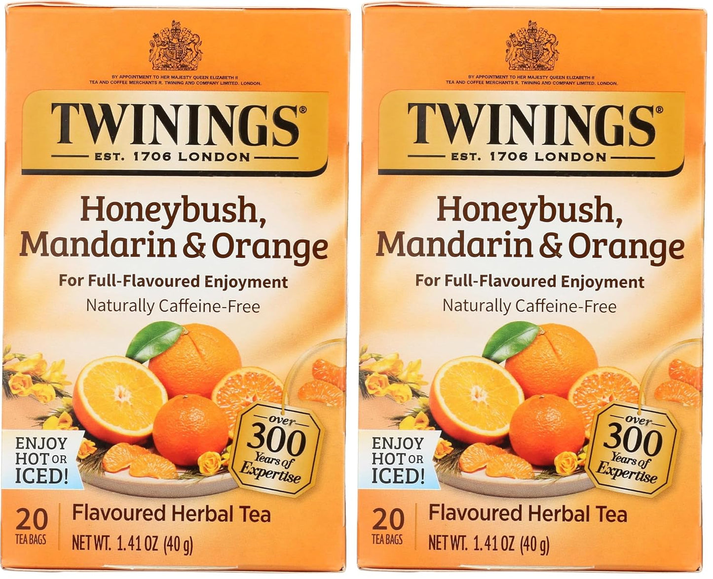 Twinings Mango & Pineapple Herbal Tea Individually Wrapped Bags, 20 Count (Pack of 6), Naturally Caffeine-Free, Enjoy Hot or Iced, 120 Teabags