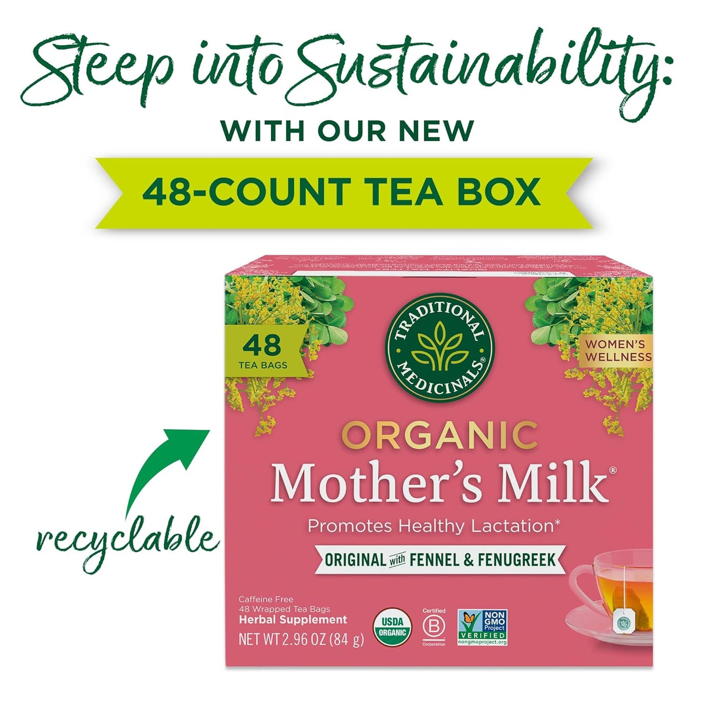 Traditional Medicinals Tea, Organic Healthy Cycle, Supports Healthy Menstrual Cycles, Includes Spearmint,16 Tea Bags