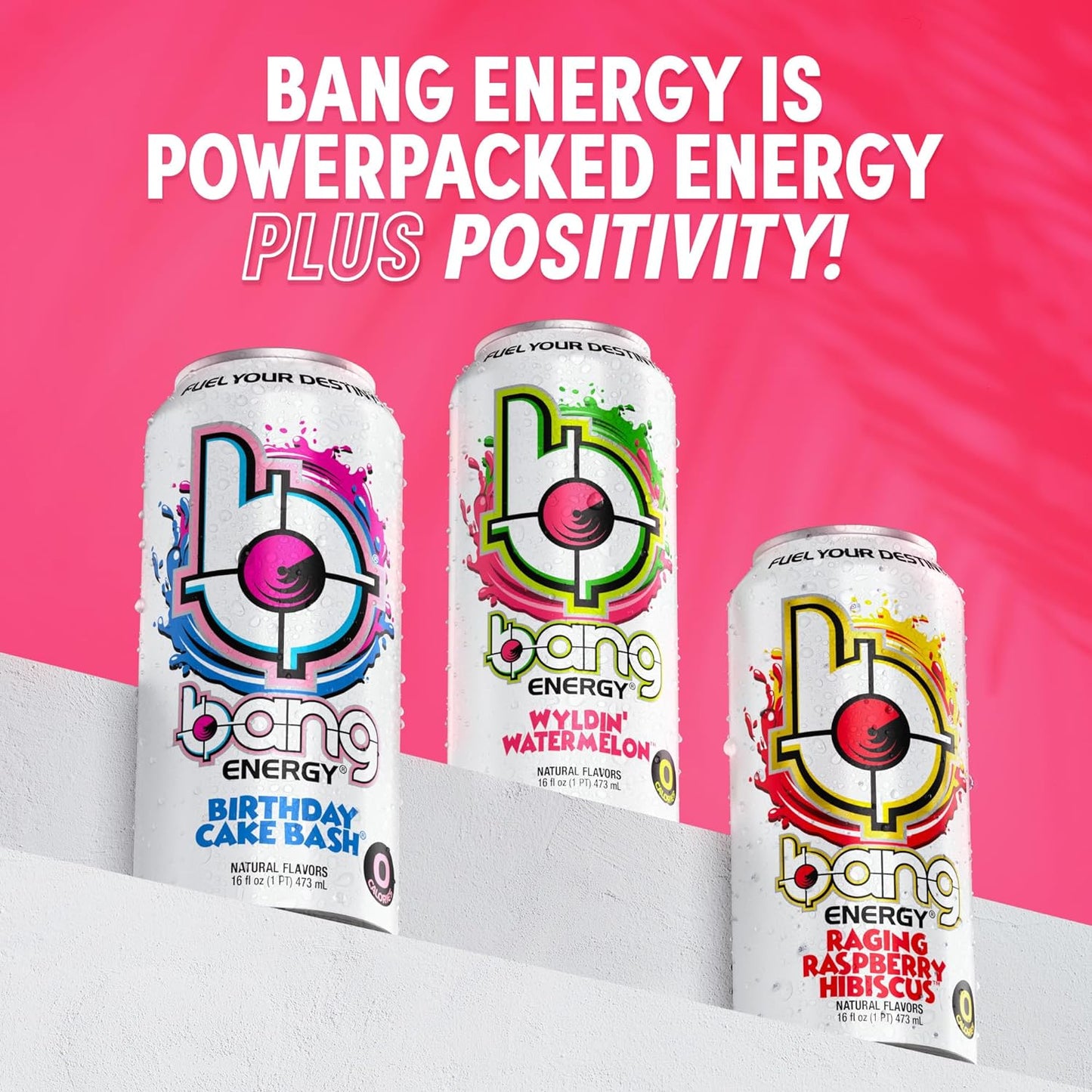 Bang Energy Nectarine Blueberry, Sugar-Free Energy Drink , 16-Ounce.