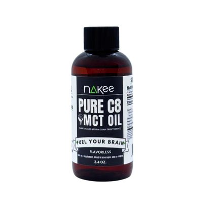 Nakee Butter Pure C8 MCT Oil – 3.4 oz Travel Size