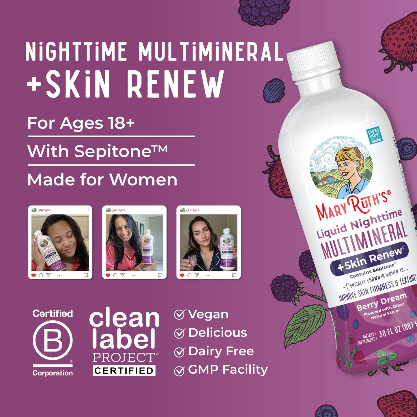 Liquid Nighttime Multimineral + Skin Renew